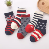 Baby Sock Autumn And Winter Combed Cotton Baby Cartoon Boys and Girls Middle Stockings