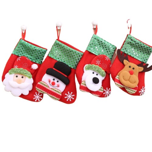 New Sequined Christmas  Gift  Candy  Christmas Tree Decoration Pendants  Christmas Socks