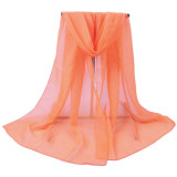 High Quality Chiffon Scarf Women Silk Scarves Chiffon Thin Shawls And Wraps Pure Color Hijab Stoles