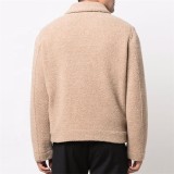 OEM custom logo winter wool varsity fashion bomber windbreaker outdoor zip-up shirt jacket for men