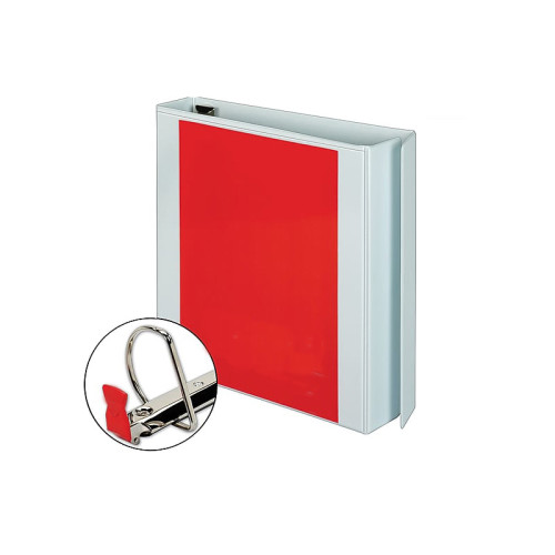 China supplier a4 custom silk screen printing white and red d-ring 3 ring standing plastic binders file folders