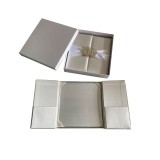 Custom Logo Label Rigid  Enviromental Apparel Packaging  Cardboard Two Door  Magnetic Closure Box