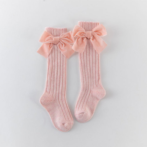 Spring And Autumn New Style Velvet With Bow-Yarn Girls Stockings Delicate Cotton Sense Girls Stockings Wool Children Socks