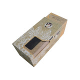 Unique Wholesale Cosmetic Rectangle Cardboard Luxury Wine packaging Drawer Box With PVC Window For Gift Packing