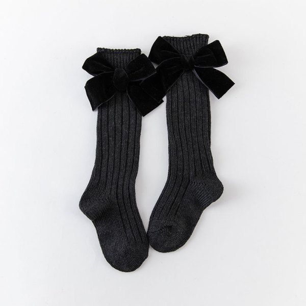 Spring And Autumn New Style Velvet With Bow-Yarn Girls Stockings Delicate Cotton Sense Girls Stockings Wool Children Socks