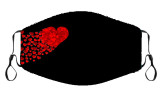 Factory custom logo printed love face maskes comfortable breathing cotton cloth black maskes for Valentine's Day women gift