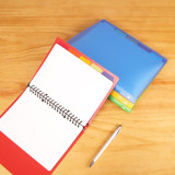 Custom A5 PP Plastic School Display Book Spiral Tab Notebook Divider File Folder
