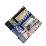 2021 Luxury Brand Silk Scarf Women Print Square Shawl Hijab Scarves Female Hand Roll Shawls Scarves For Ladies 130*130cm