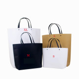 Custom logo printed  Packaging Kraft Paper Brown  white black shopping bag luxury gift paper bags