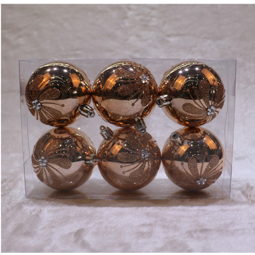 8cm painted plastic christmas ball