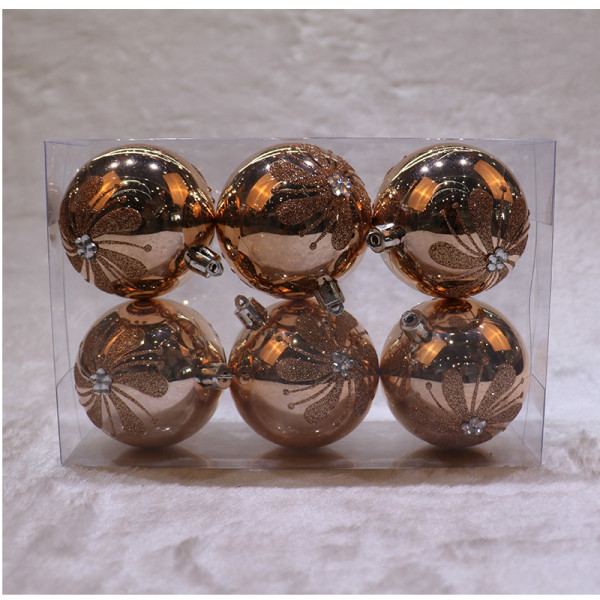 8cm painted plastic christmas ball