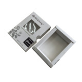 New design custom printing full design luxury date and tshirt packaging fold drawer box with clear window