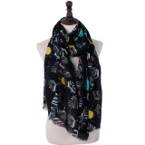 Wholesale high-quality various colors modern silk 90*180cm square printing scarf ladies