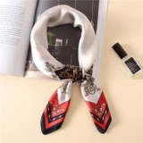 Spring And Autumn Lady Luxury Travel Shawl New Style Printed Large Square Beach Silk Head Scarf