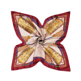 Fashion new korean silk fringe aromatherapy lamp professional pattern square scarf ladies
