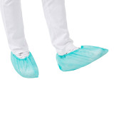 indoor disposable foot cover Light green PP plastic disposable machine shoe cover