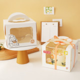 Wholesale Customizable Box Small Carton Wedding Cake Box With Window Fold Carton Transparent Flower Box