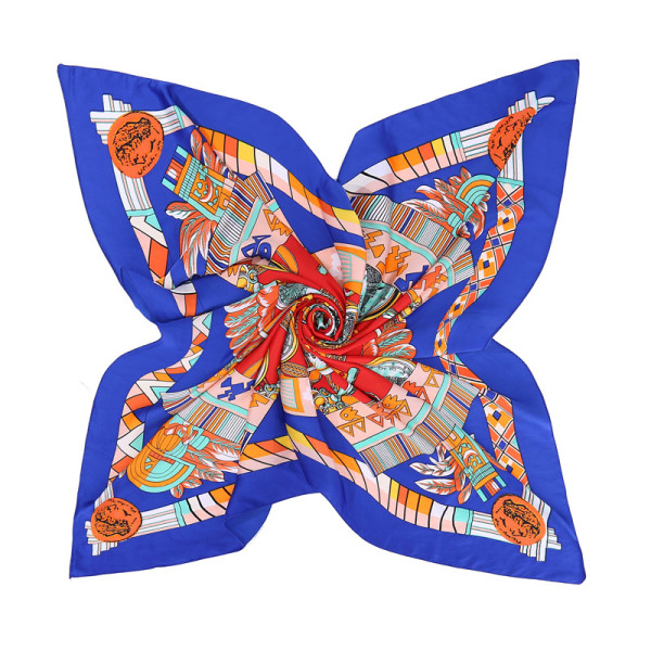 New clocks and watches silk printed plain weave panty 110cm large square scarf women