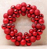 35cm plastic Christmas ball wreath