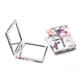Hand Travel Pocket Beauty Mirrors Folding Makeup 2x Magnifying  Custom Compact Mirror