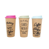 Eco-Friendly Product Double Wall Bamboo Fiber Coffee Tumbler Wholesale Coffee Drink New Travel Mug Insulated Tumbler