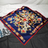 High Quality 100% Silk Feeling Custom Design Digital Printing 53x53 Cm Silk Scarf Square Scarf
