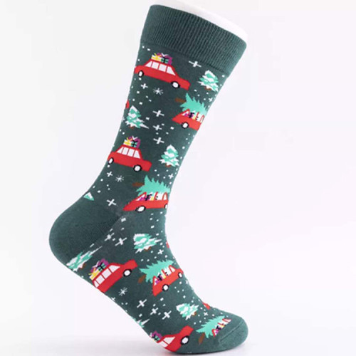 New Colorful Christmas Day Socks Medium Tube Large Size Breathable Cotton Socks Gift Christmas Casual Trend Male Socks