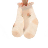 New Baby Socks Summer Thin Mesh Newborn Baby Socks Combed Cotton Floral Children's Socks