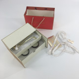 Luxury fashion Christmas style full design gold and red drawer design scented candle box with bag