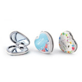 folding heart shape eye shape design mirror for promotion