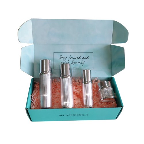 Customized  skin care gift paper box cosmetic set cardboard packing box
