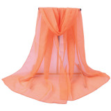 High Quality Chiffon Scarf Women Silk Scarves Chiffon Thin Shawls And Wraps Pure Color Hijab Stoles