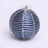 with linen wrapped foam hanging ball for Xmas tree