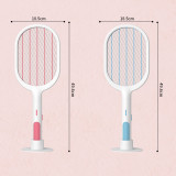 hot sale  USB charging electric mosquito racket Hand held mosquito swatter with base  factory price