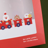 Red Christmas Style Shopping Paper Bag with Transparent Window