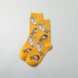 Hot Custom Wholesale  Cartoon Design  Cute Cotton  Funny Girls Woman  Happy Socks