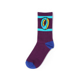 Doughnut Stripe Design Cute Cotton Fashion Funny Woman  Custom Leisure  Wholesale  Happy Socks