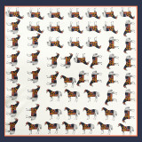 New Types Brand Design Animals Horse Printed 100% Silk Twill Neck Fashion Scarf Women