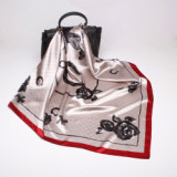 New Style Square Scarf Leopard Print Female Spring Summer Decoration Scarf Various Patterns Silk Satin Scarf 70*70cm