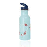 20oz BPA Free Narrow Mouth Single Wall Light Weight Straw Aluminum Water Bottle For Kid