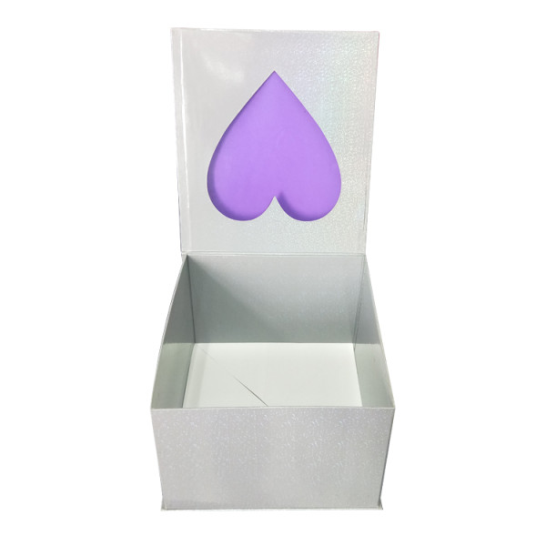 Custom eco friendly paper packaging  folding gift boxes i love you box for mothers day with window