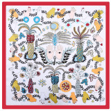 Fashion Kerchief Silk Satin Neck Scarf For Women Print Hijab Scarfs Female 90*90cm Square Shawls Wraps Scarves For Lady