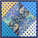 Fashion Kerchief Silk Satin Neck Scarf For Women Print Hijab Scarfs Female 90*90cm Square Shawls Wraps Scarves For Lady