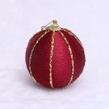 with linen wrapped foam hanging ball for Xmas tree