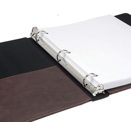 faux leather presentation folder, pvc presentation folder,mini 3 ring binder