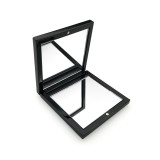 Private Label Customized Logo Small Abs Blackplastic Compact Mirror