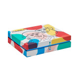 Fashion Custom Logo Printed Recycled Materials Paperboard Socks Men Lingerie Underwear Packaging Box