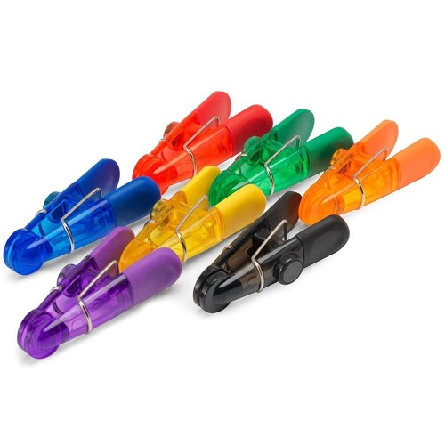 7 Piece Multicolored Plastic Strong Food Seal Multi Purpose Magnetic Bag Clip