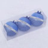 8cm transparent blue green painted PET ball ornaments
