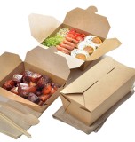 King Garden factory hot sale Biodegradable box Packaging Disposable soup container  Kraft paper container